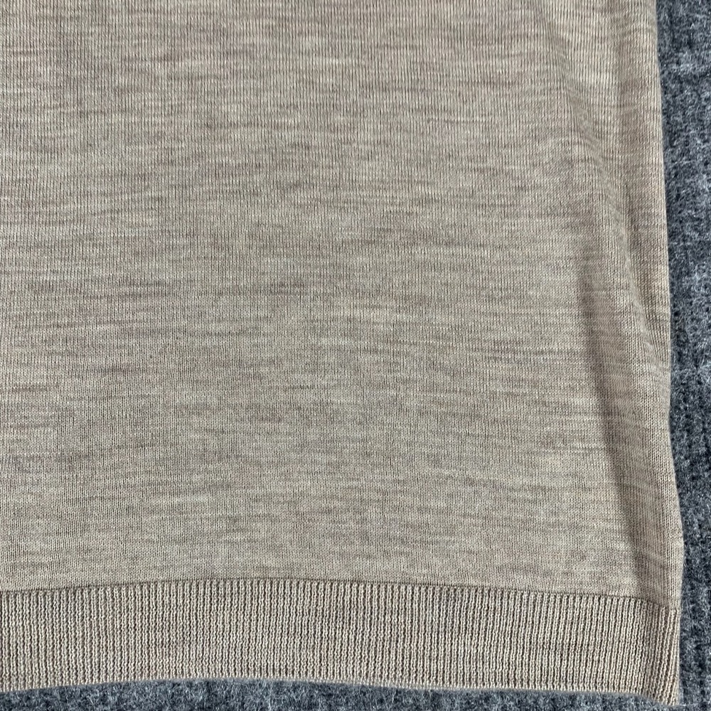 Ann Taylor Loft Sweater Womens Small Beige Lightweight Bow Tie Wool Blend Luxury - Picture 9 of 12